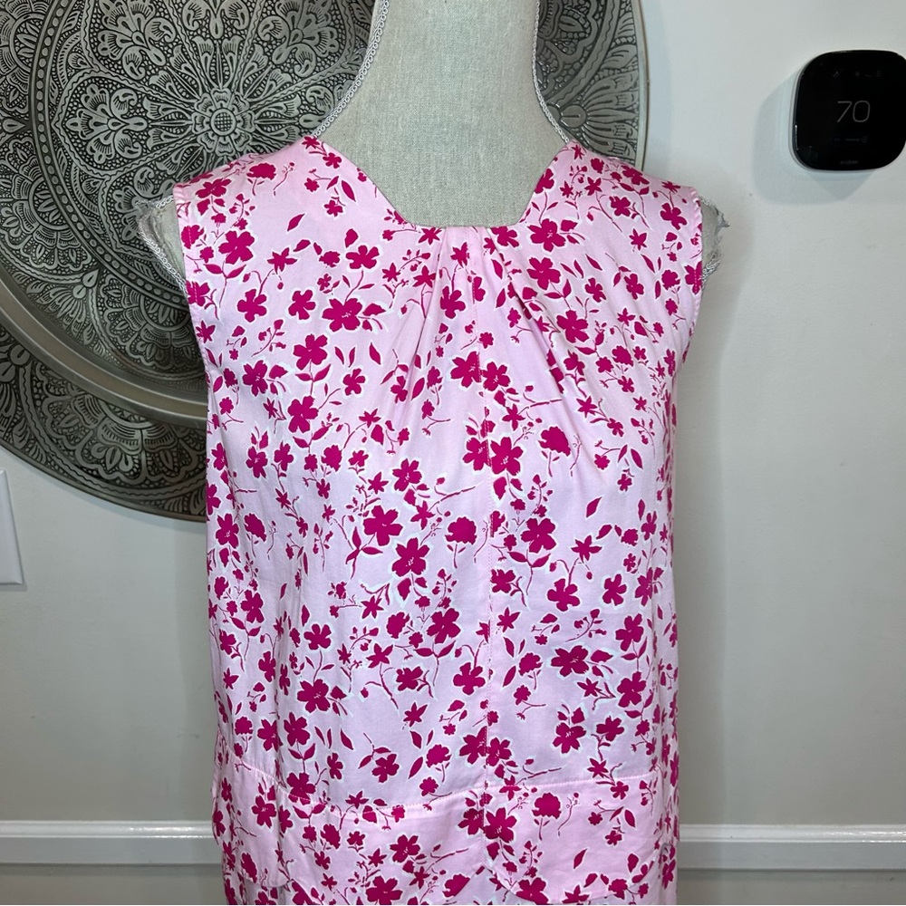 Oscar de la Renta pink on pink floral top - Size 14Y - Picture 5 of 10
